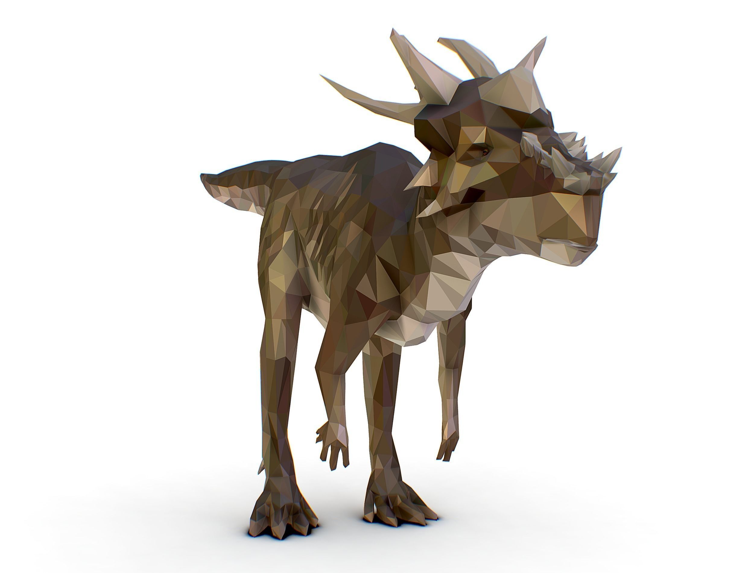 Dinosaur Stygi Lowpoly Art Style Animal Low-poly 3D model_8
