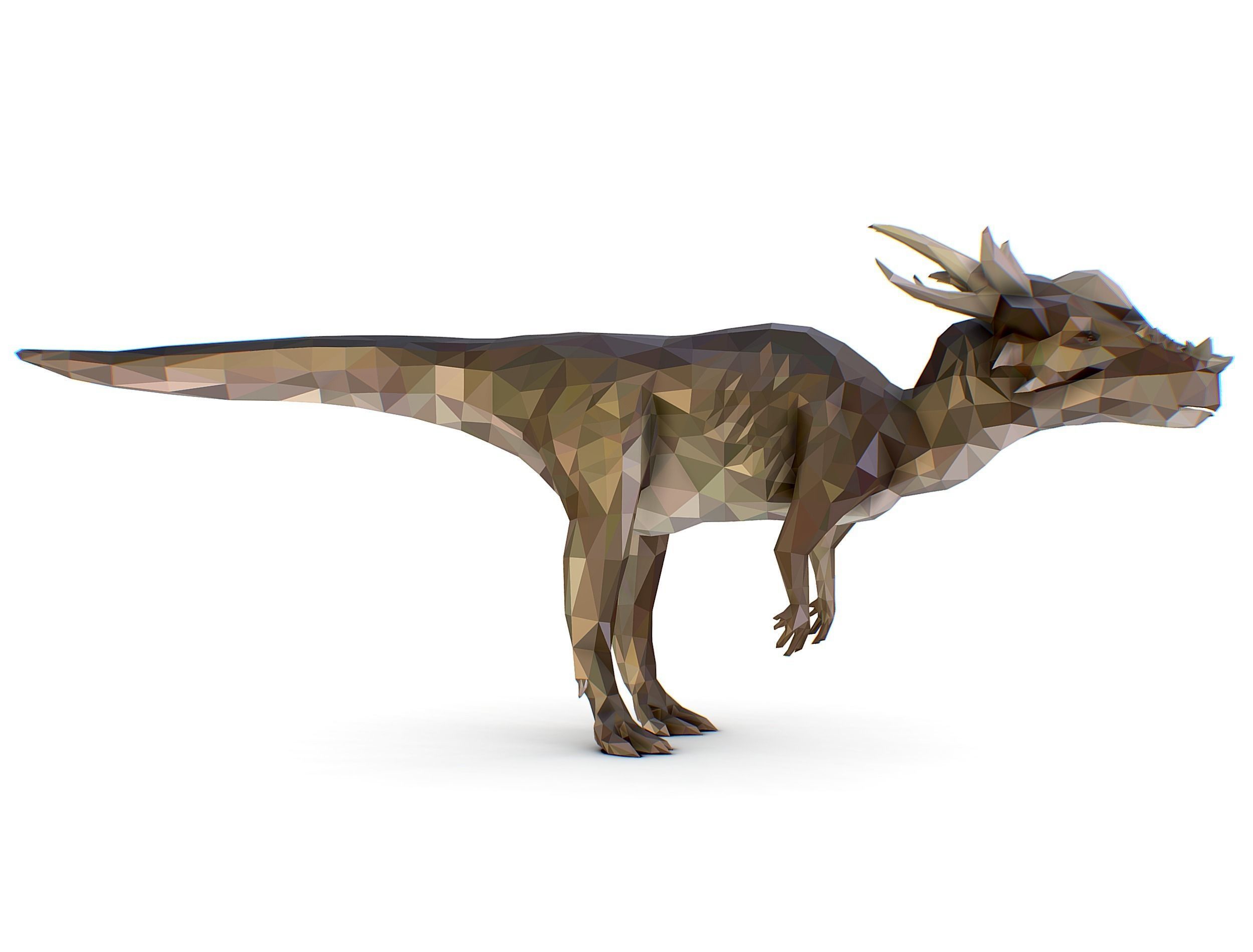 Dinosaur Stygi Lowpoly Art Style Animal Low-poly 3D model_12