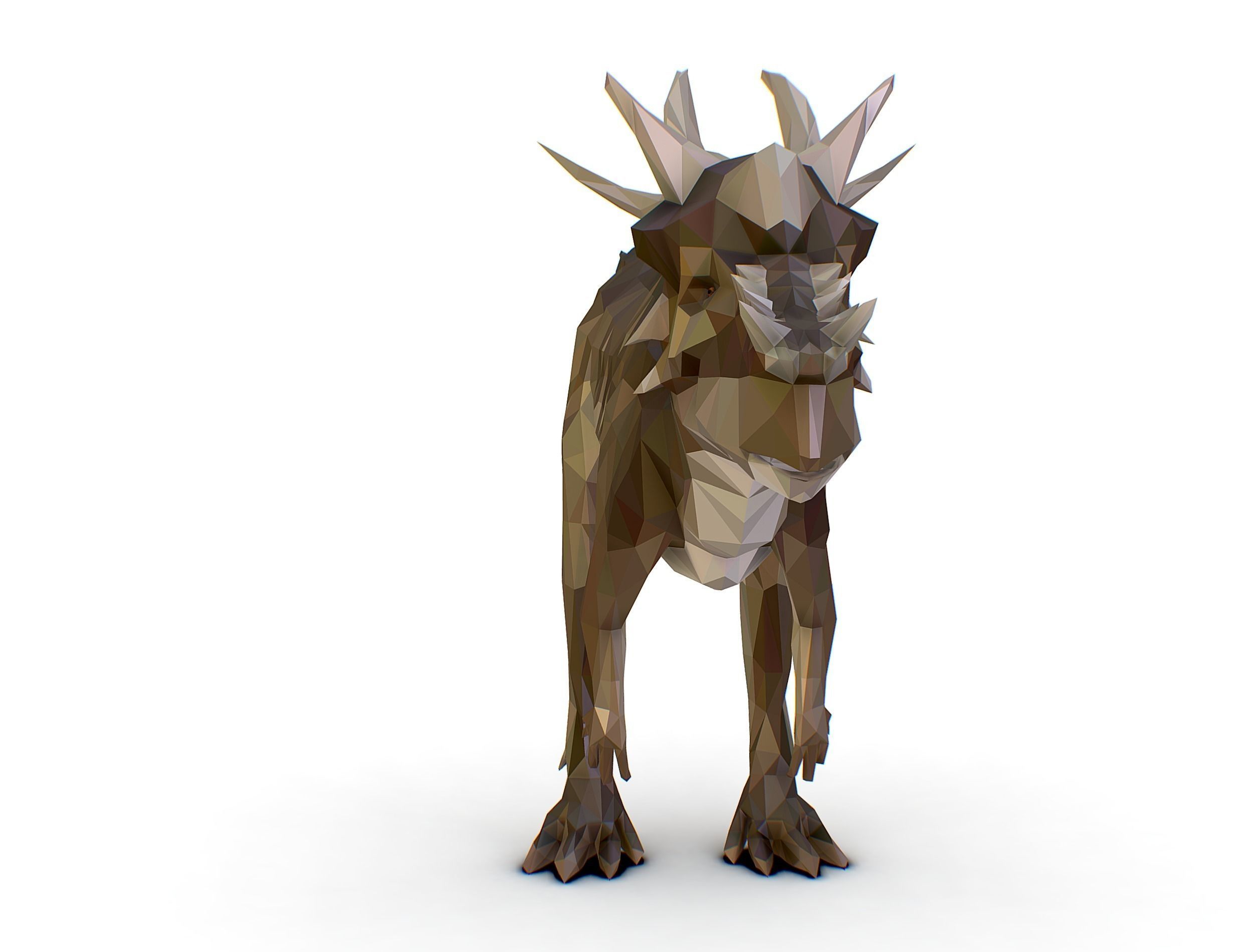 Dinosaur Stygi Lowpoly Art Style Animal Low-poly 3D model_6