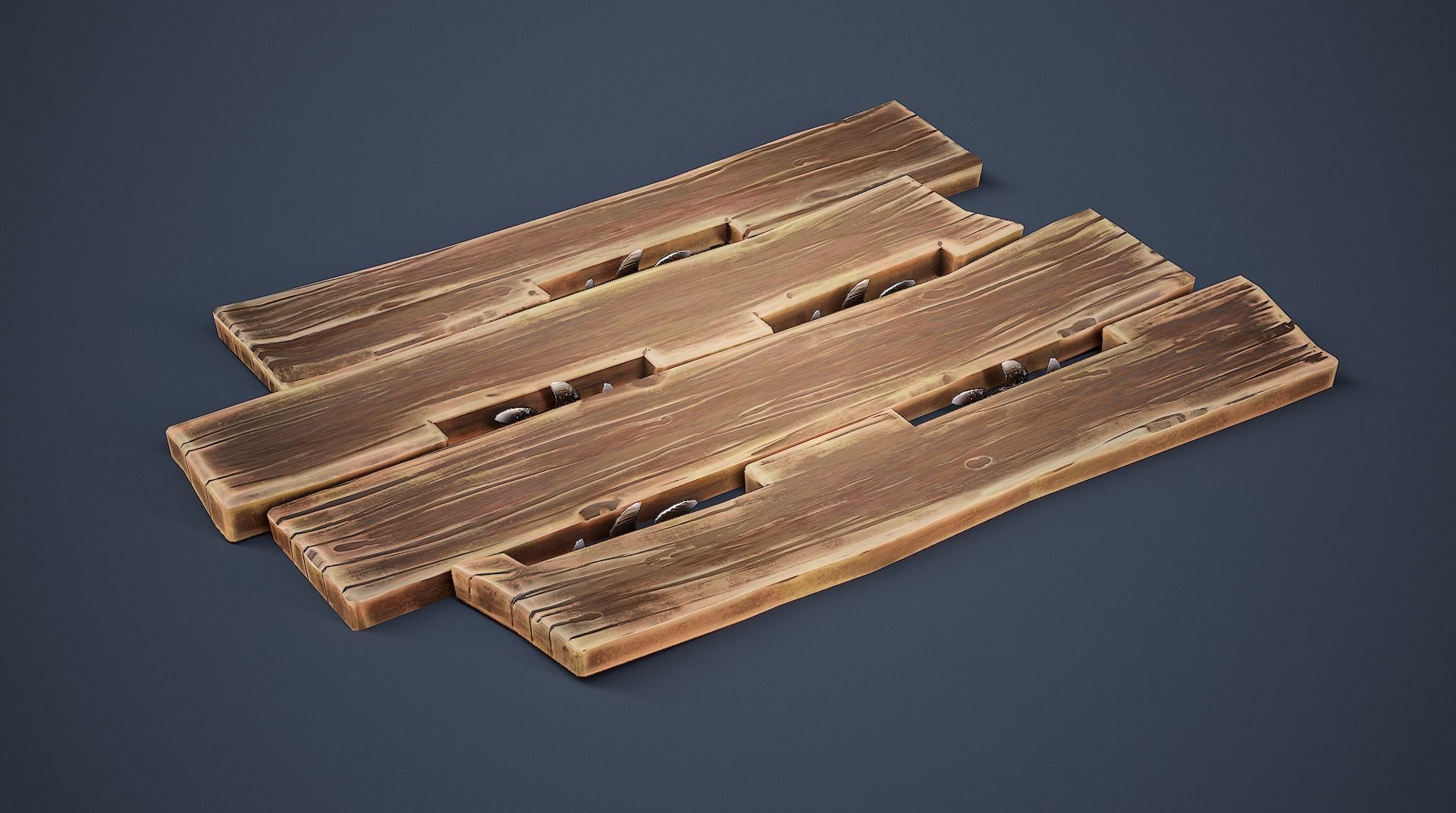 Realistic animated traps Low-poly 3D model_5