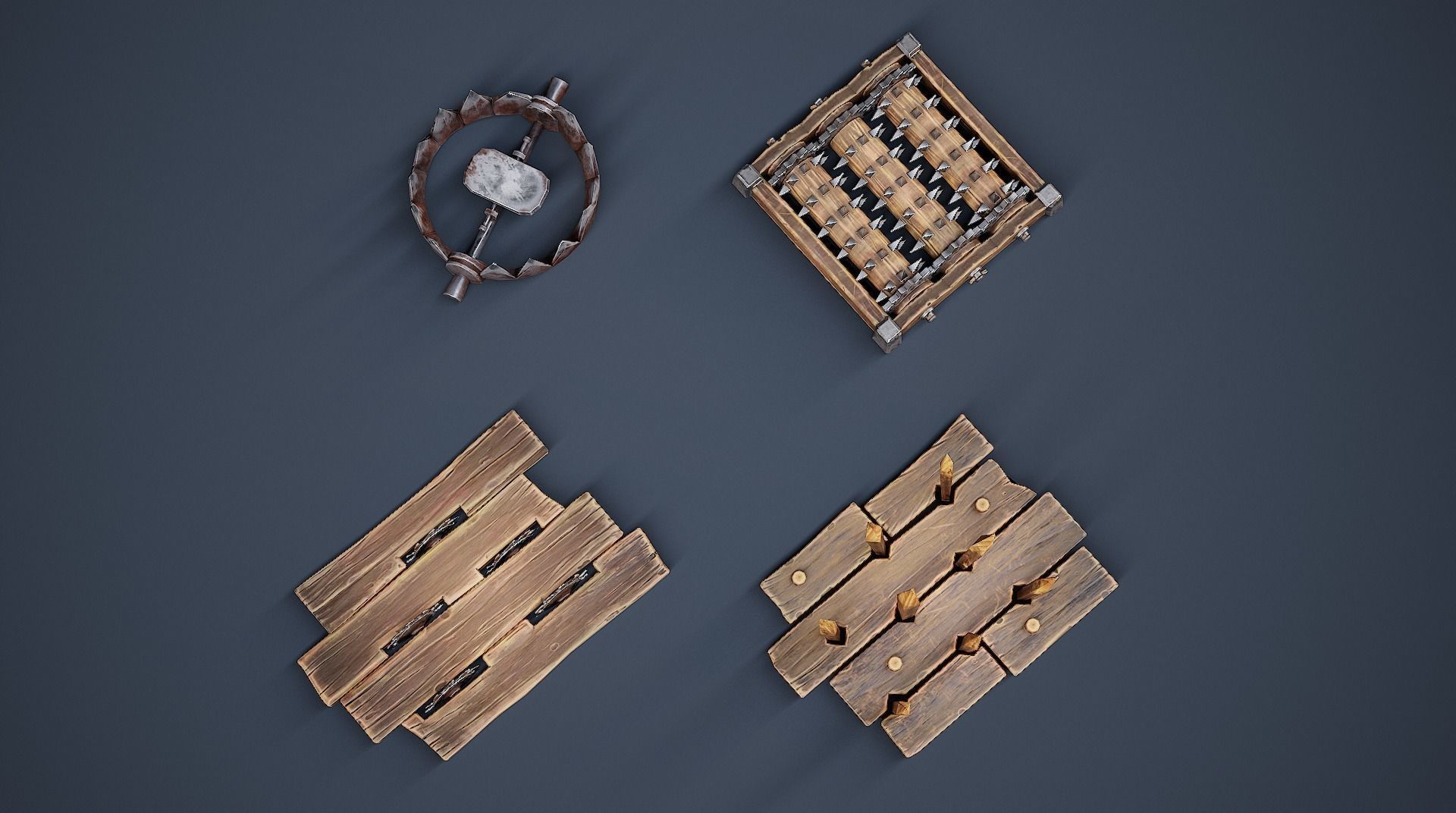 Realistic animated traps Low-poly 3D model_13