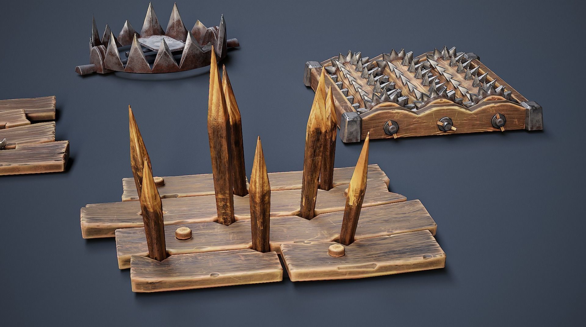 Realistic animated traps Low-poly 3D model_12