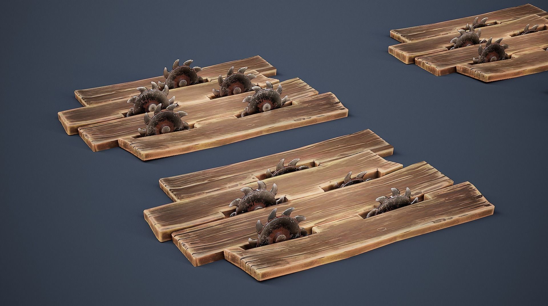 Realistic animated traps Low-poly 3D model_4