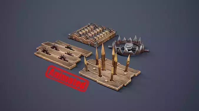 Realistic animated traps