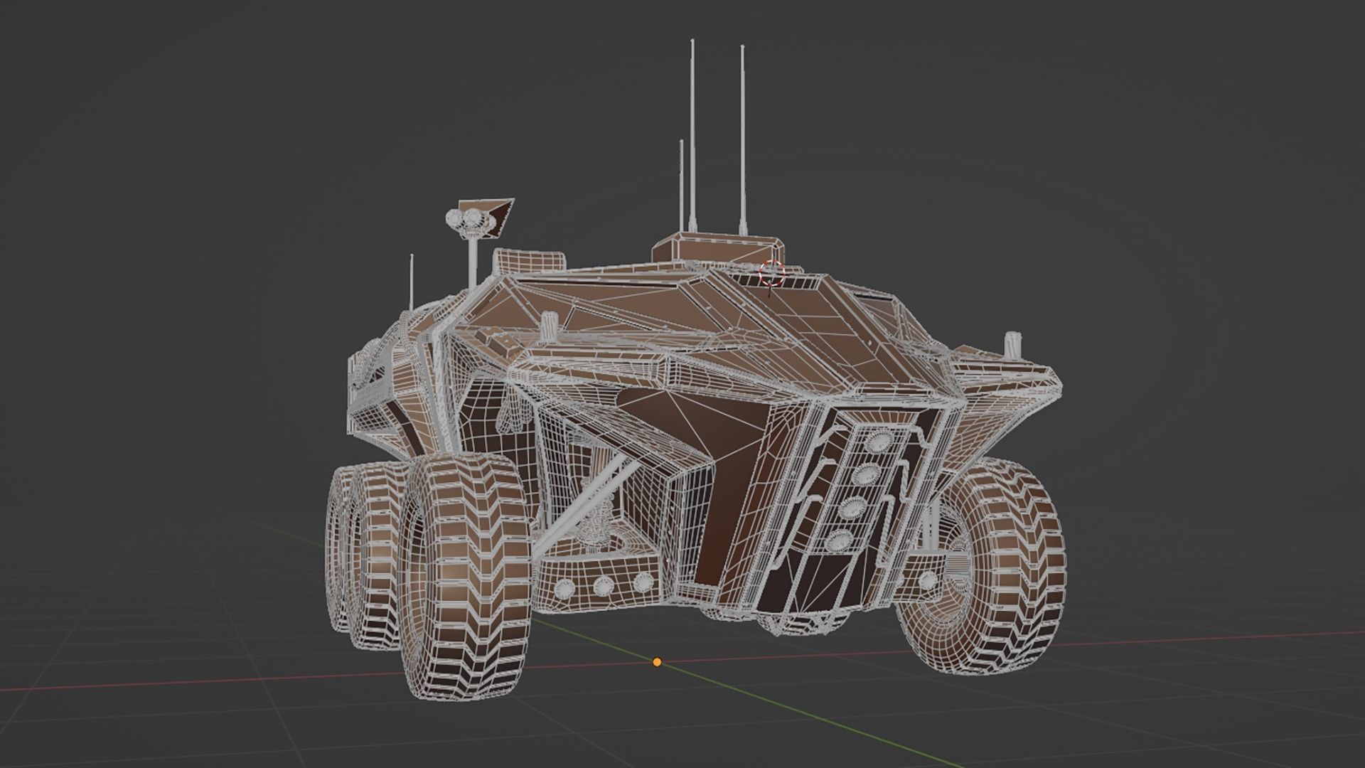 Future Infantry Fighting IFV Vehicle Sci Fi Military Low-poly 3D model_11