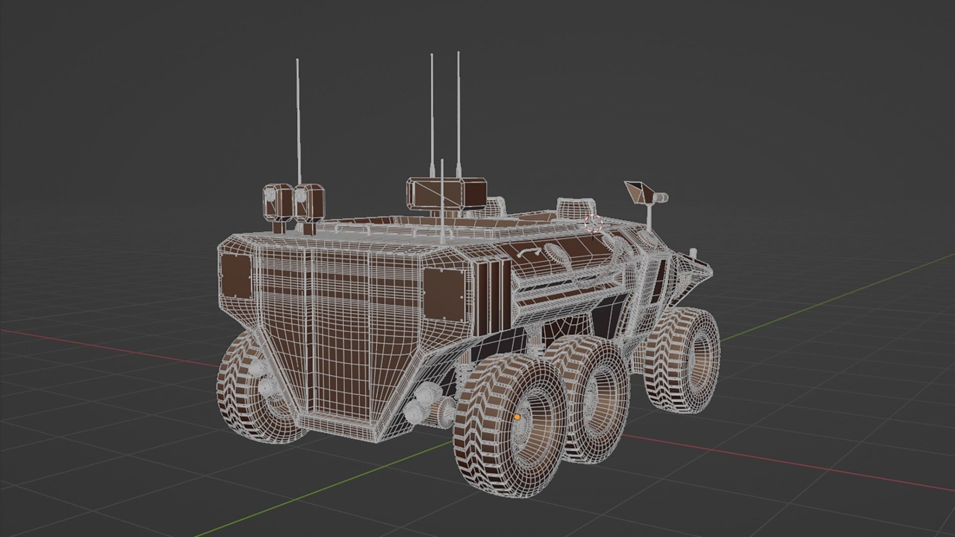 Future Infantry Fighting IFV Vehicle Sci Fi Military Low-poly 3D model_10