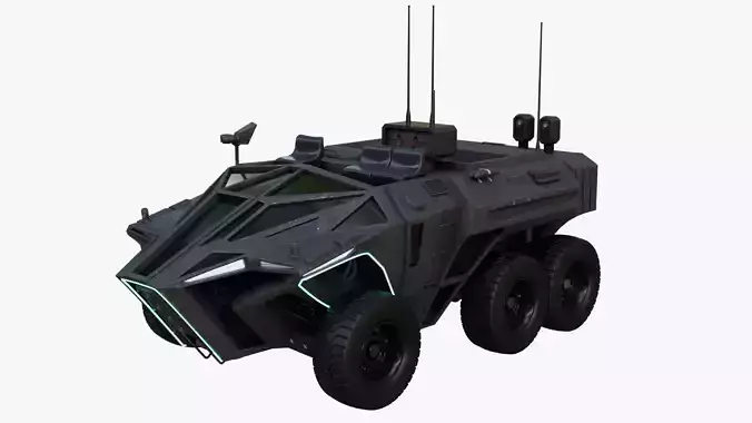 Future Infantry Fighting IFV Vehicle Sci Fi Military Low-poly 3D model Future Infantry Fighting IFV Vehicle Sci Fi Military Low-poly 3D model