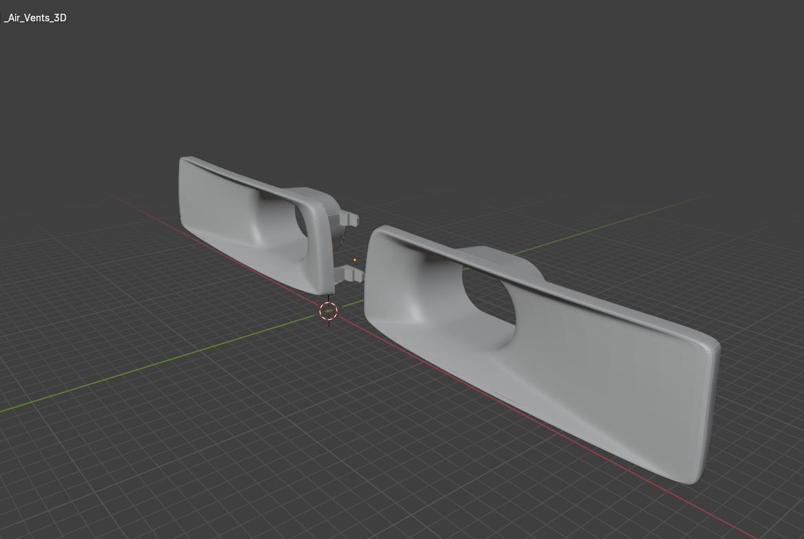 Air Ducts  Vents For Golf MK3  3D print model_2