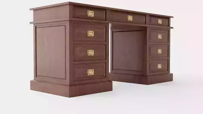 Wall Street desk rich brown