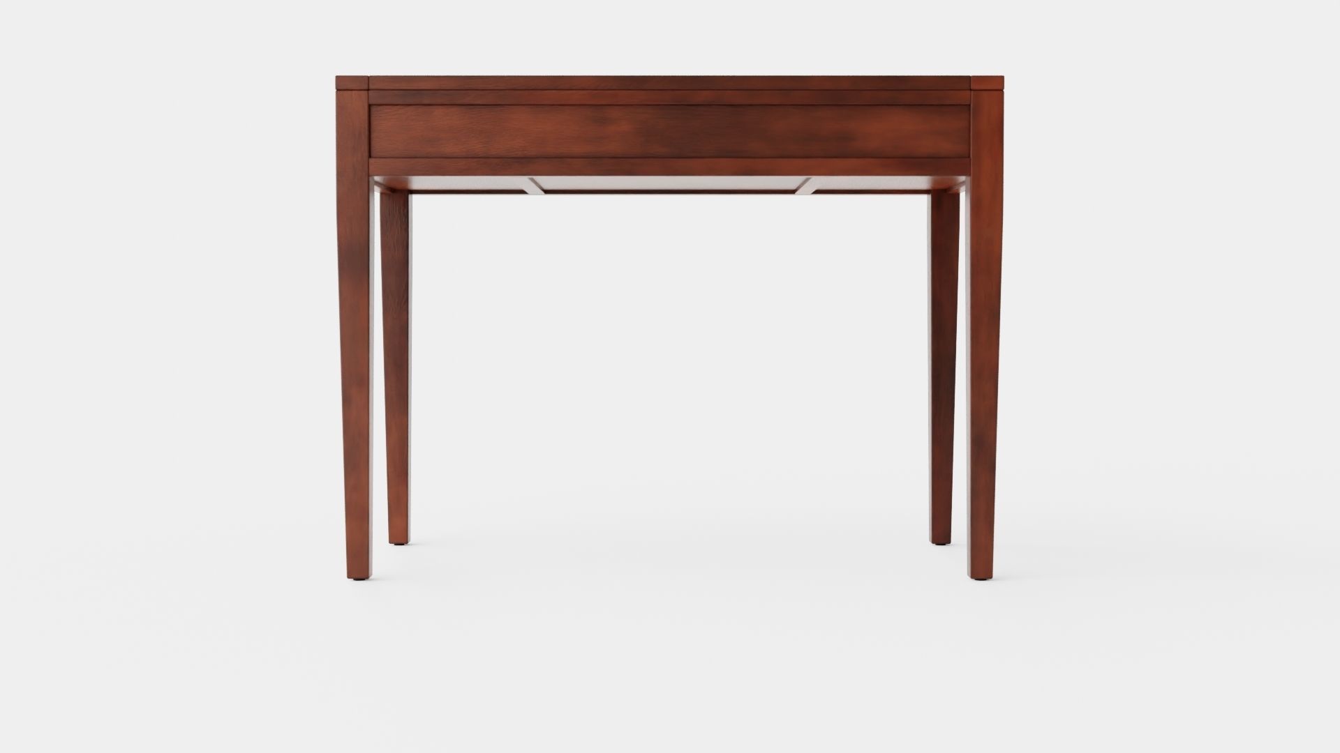 Pocasset desk-console table rich brown Low-poly 3D model_4