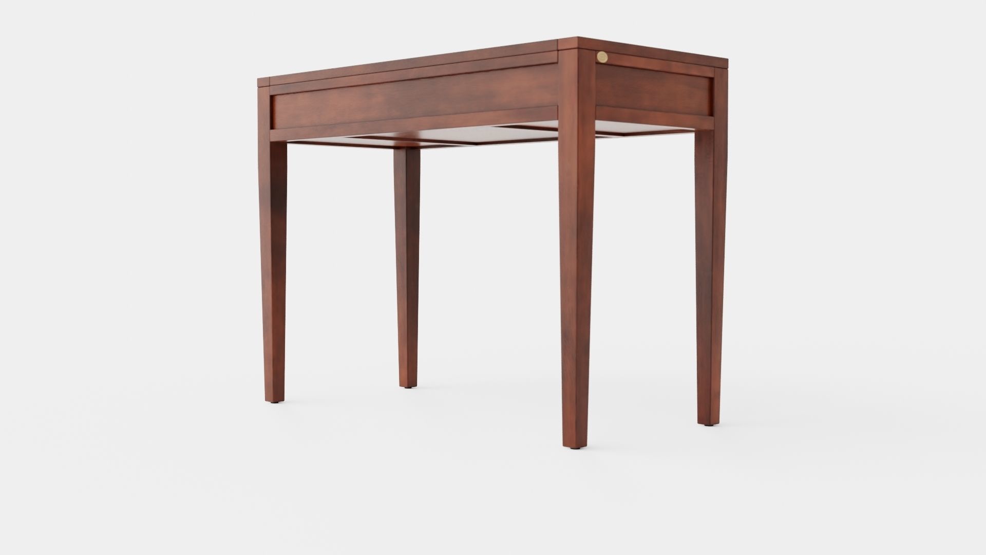Pocasset desk-console table rich brown Low-poly 3D model_3