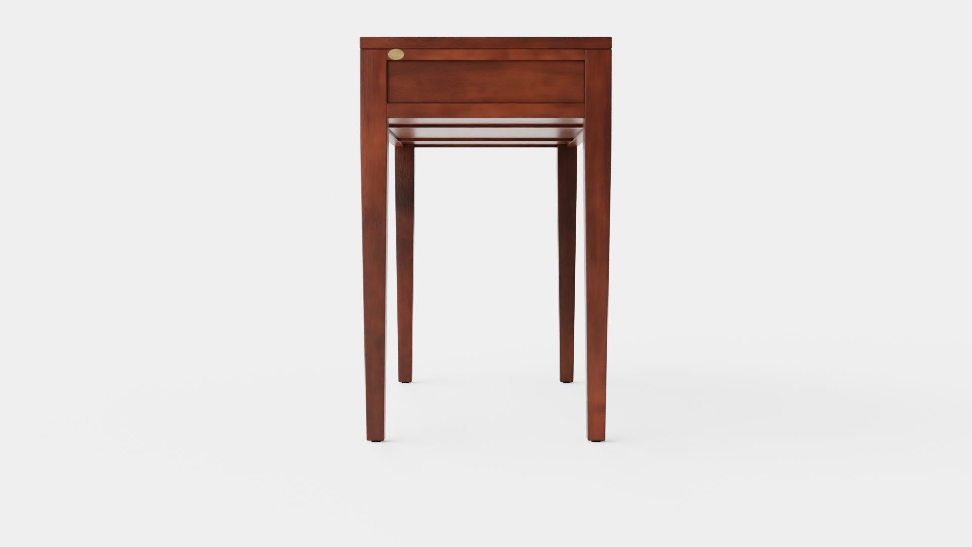 Pocasset desk-console table rich brown Low-poly 3D model_2