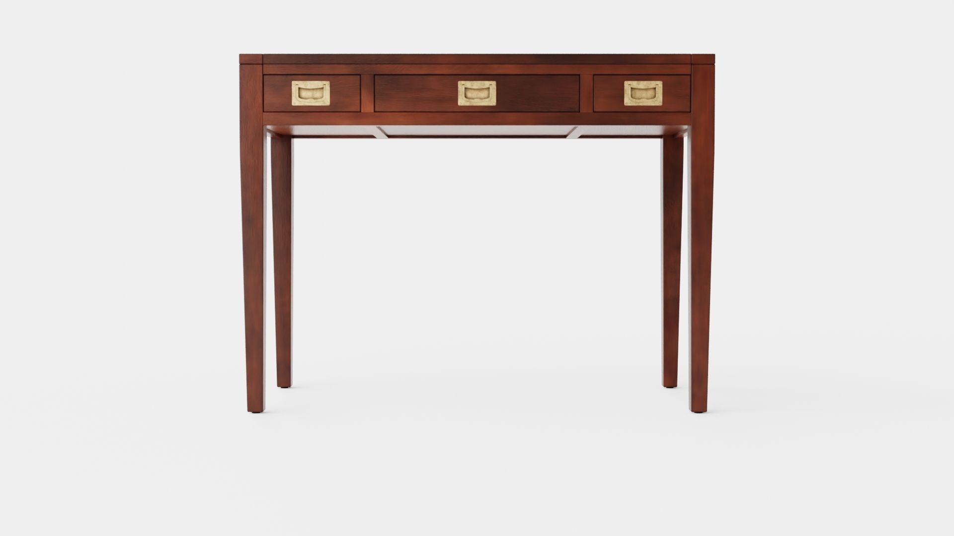 Pocasset desk-console table rich brown Low-poly 3D model_1
