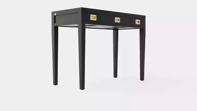 Pocasset desk-console table black oak