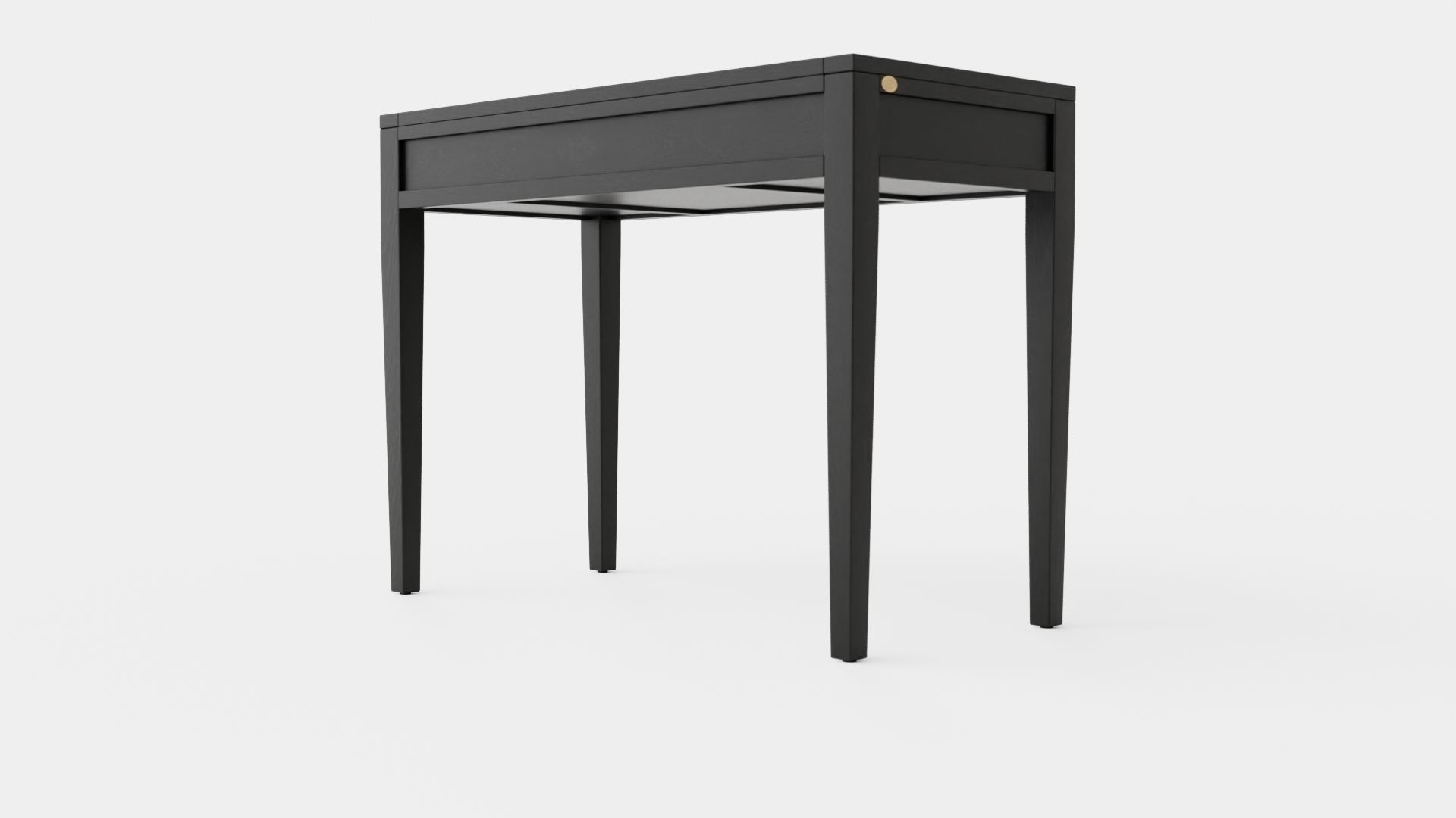 Pocasset desk-console table black oak Low-poly 3D model_3