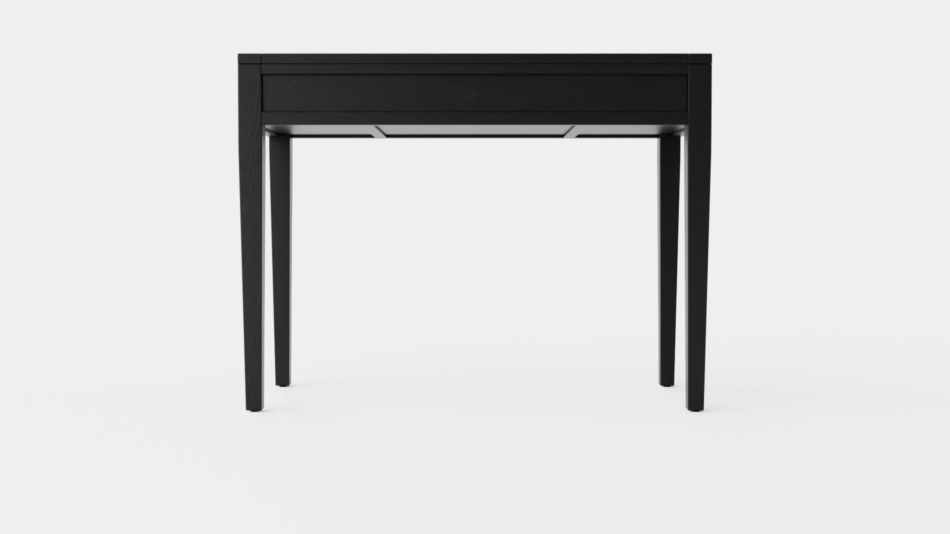 Pocasset desk-console table black oak Low-poly 3D model_4