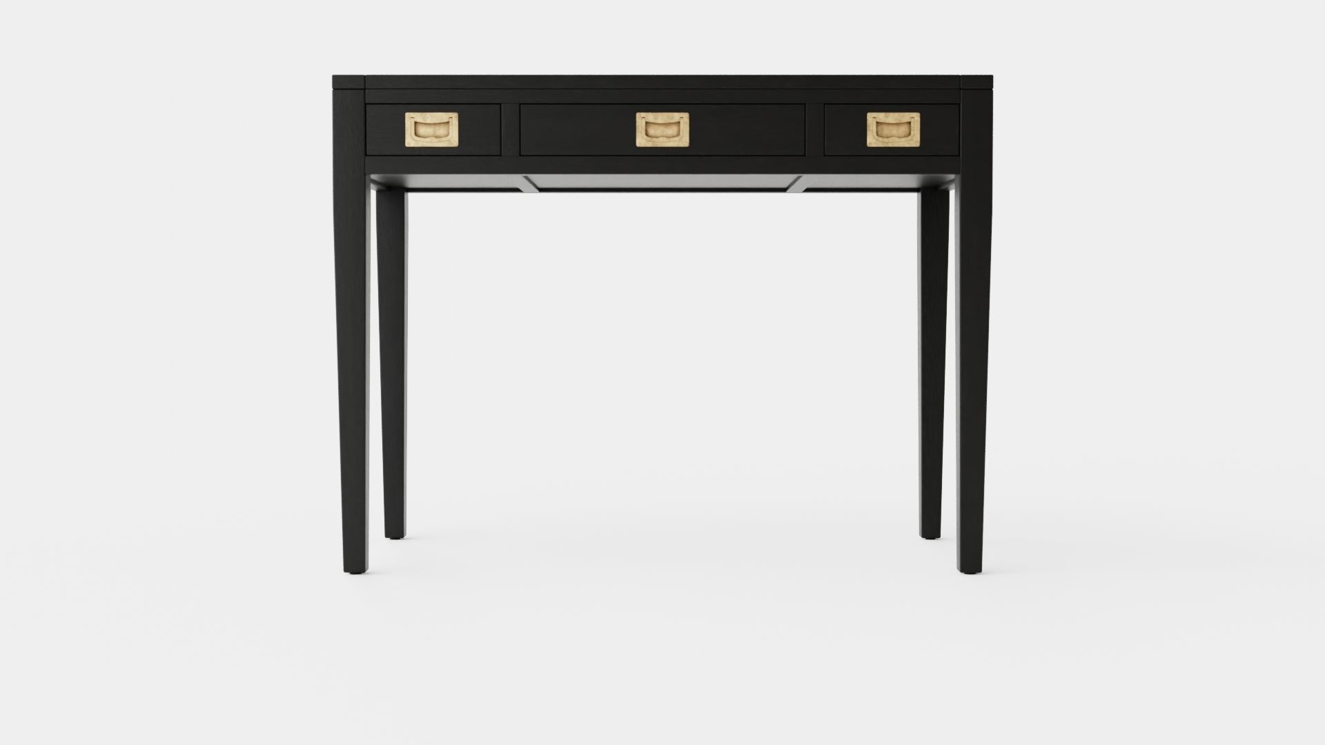 Pocasset desk-console table black oak Low-poly 3D model_1