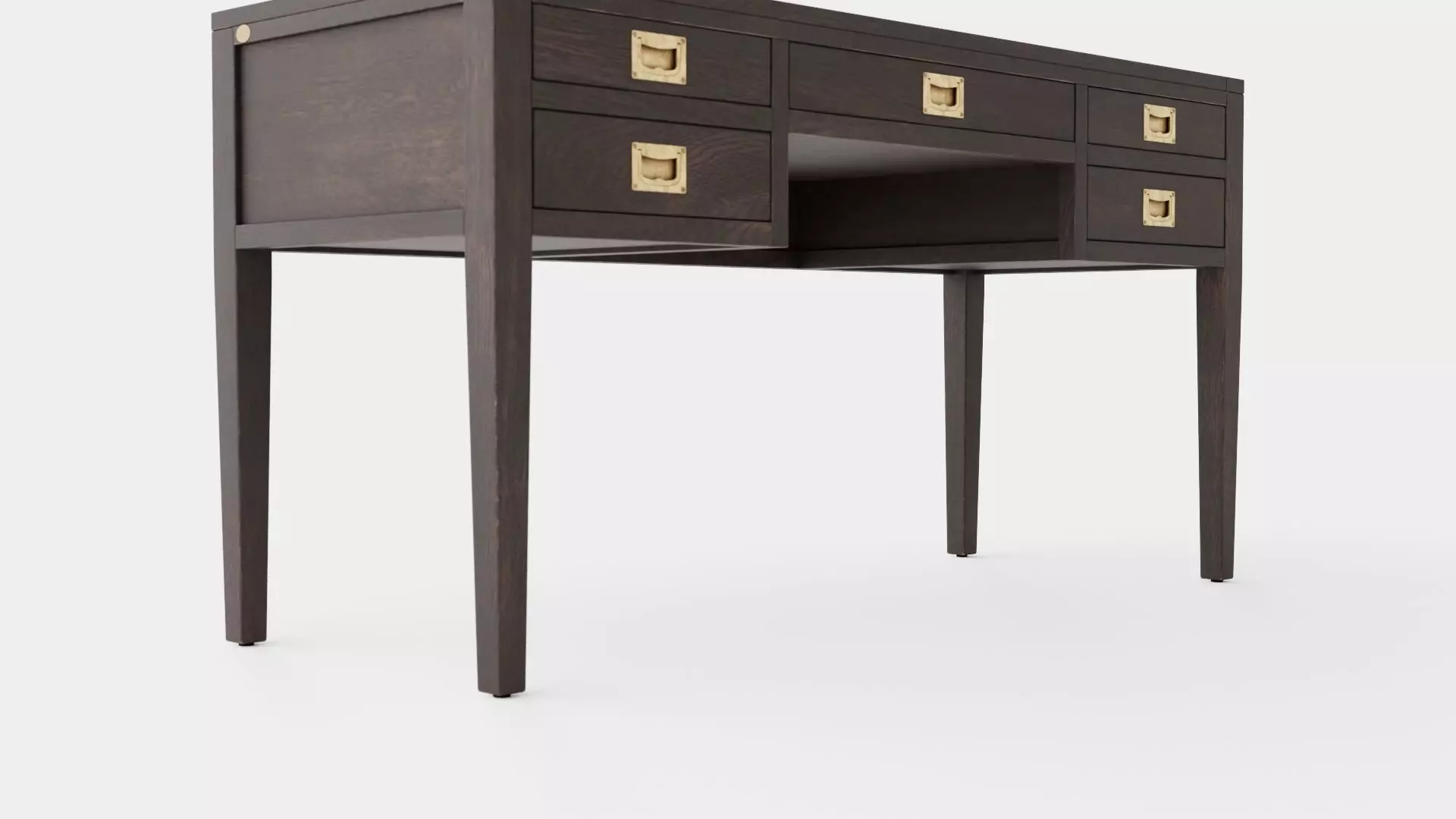 Centerville desk wenge Low-poly 3D model_0