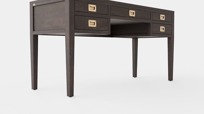 Centerville desk wenge Low-poly 3D model