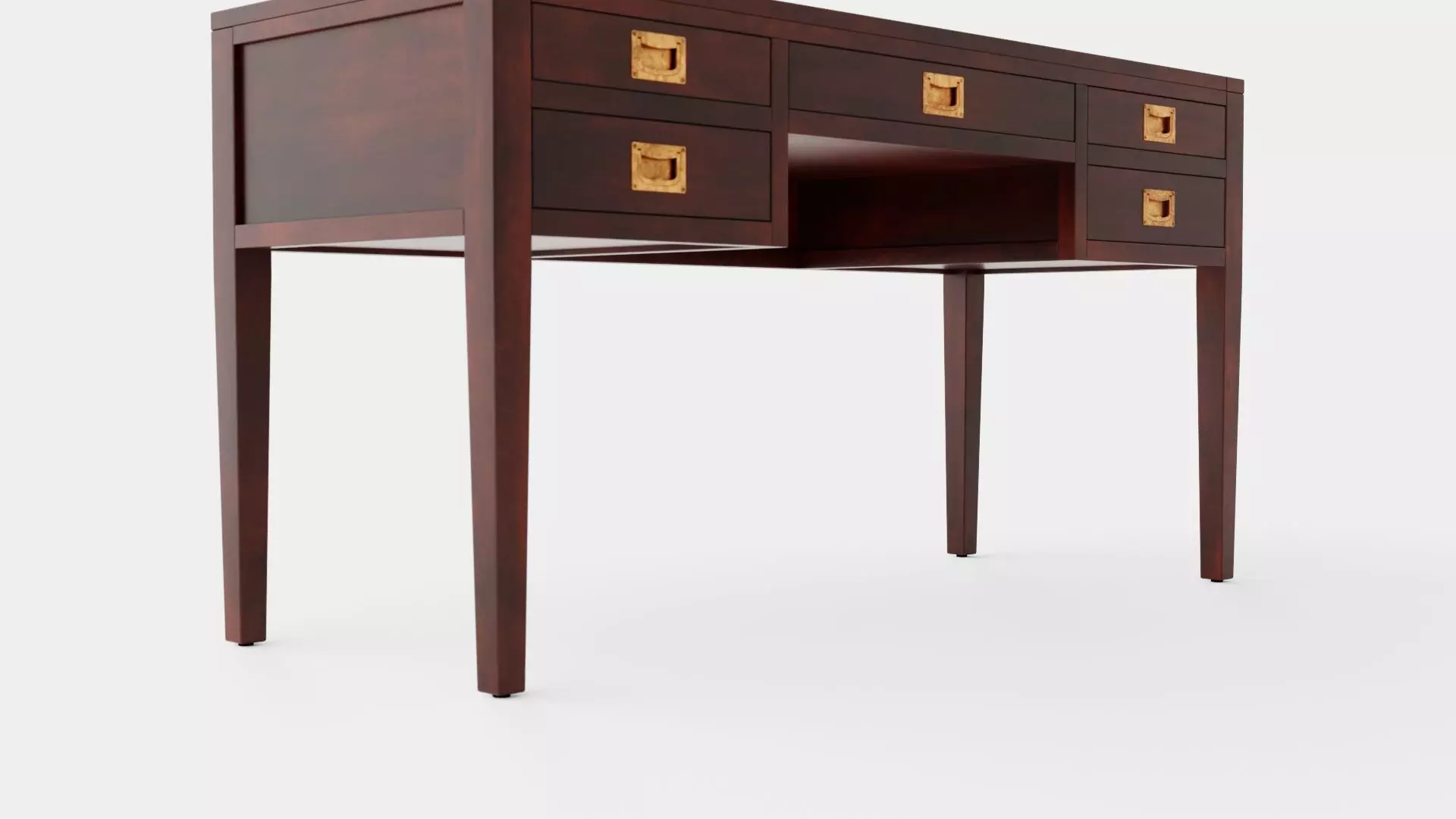 Centerville desk English Low-poly 3D model_0