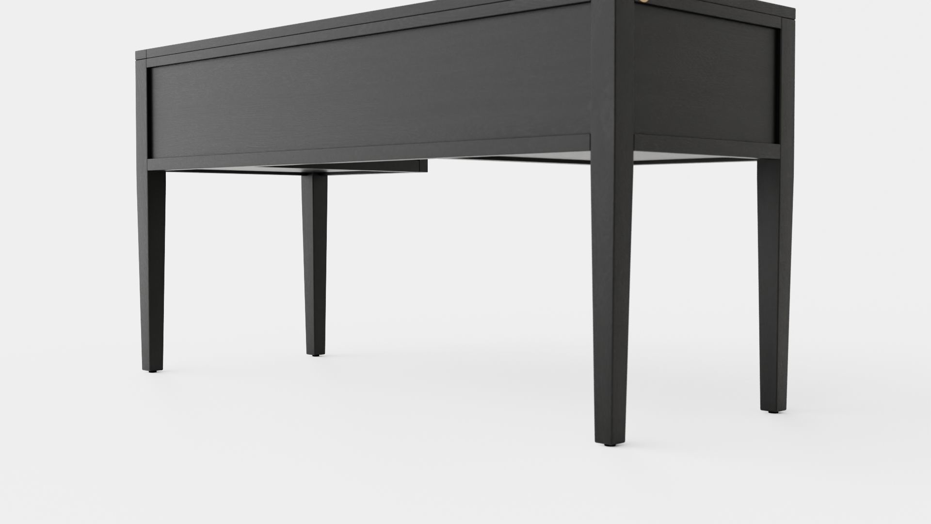 Centerville desk black Low-poly 3D model_3