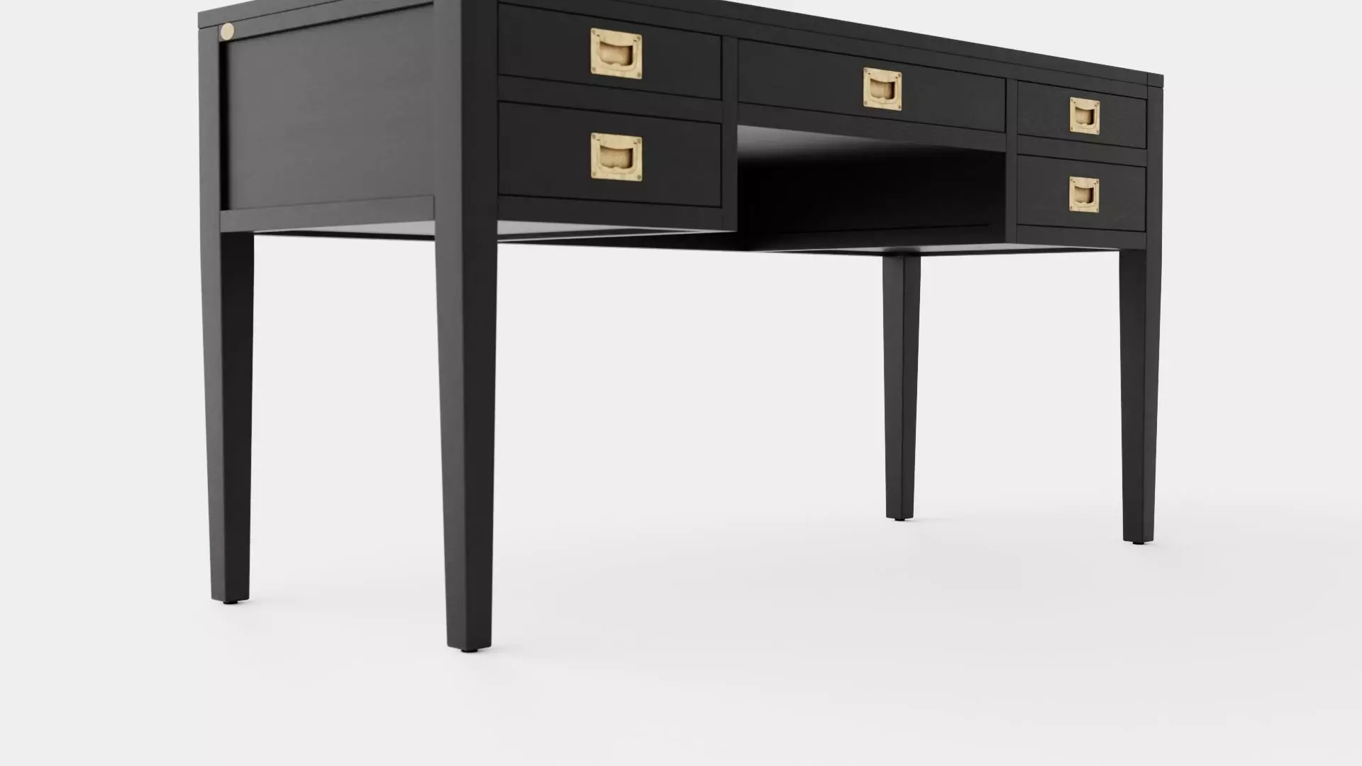 Centerville desk black Low-poly 3D model_0