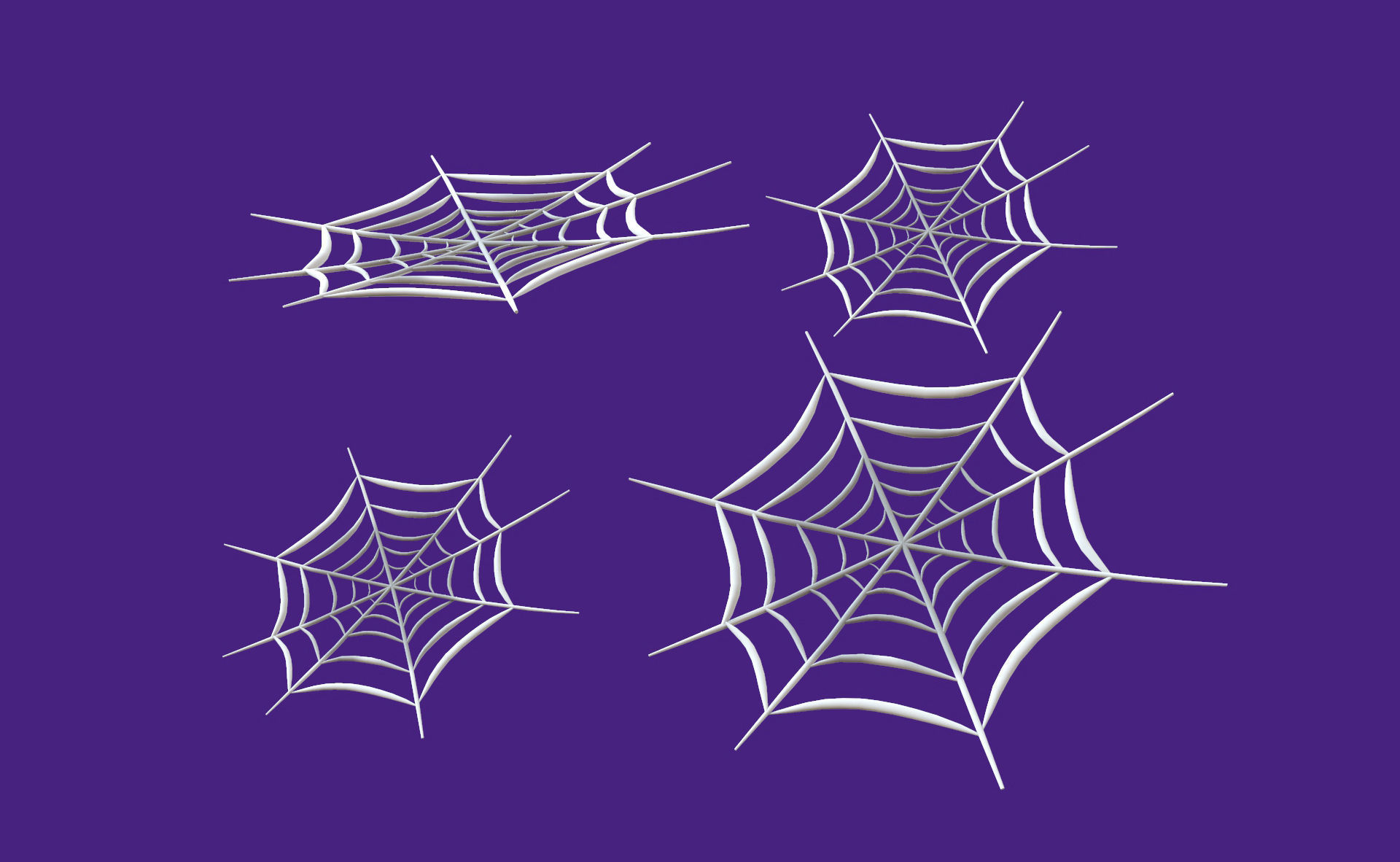 Prop108 Cobweb Low-poly 3D model_1