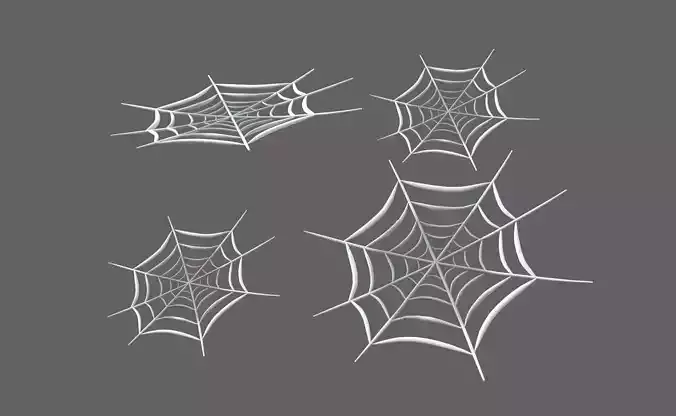 Prop108 Cobweb Low-poly 3D model