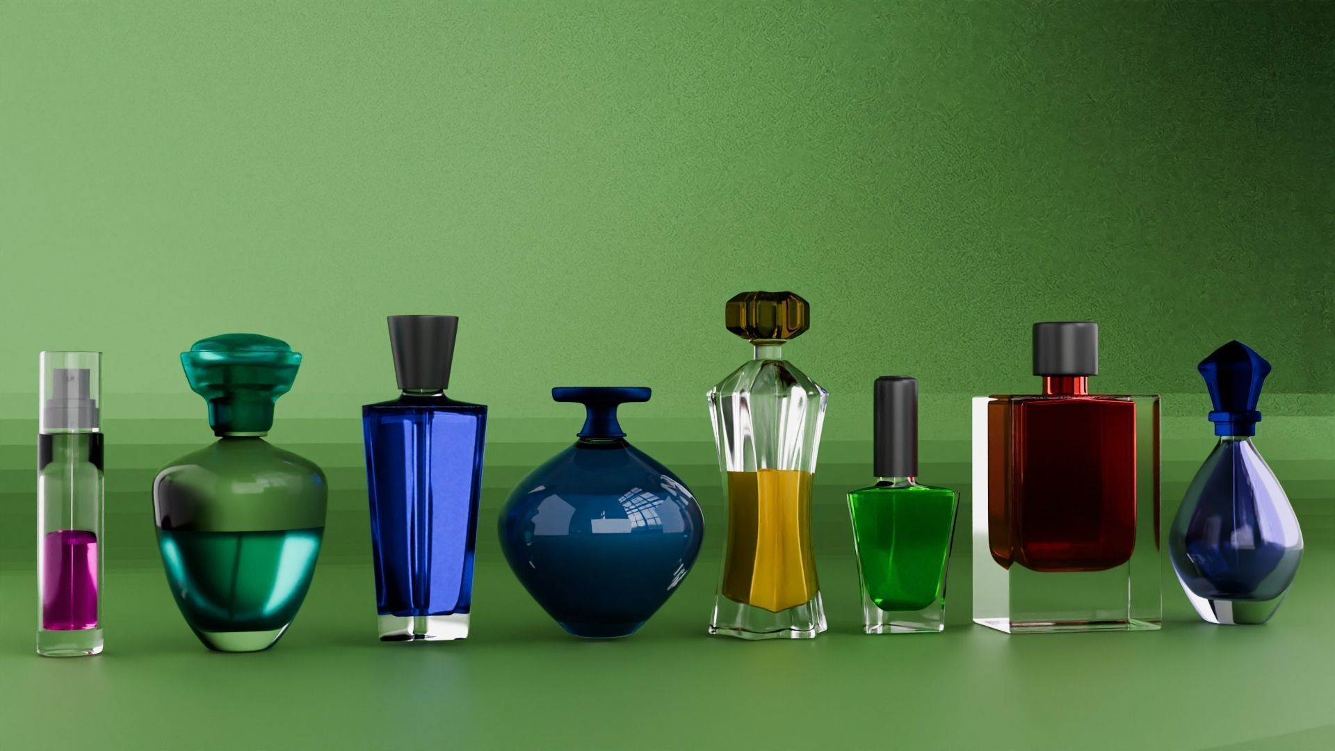 Perfume Bottles Pack 3D model_9