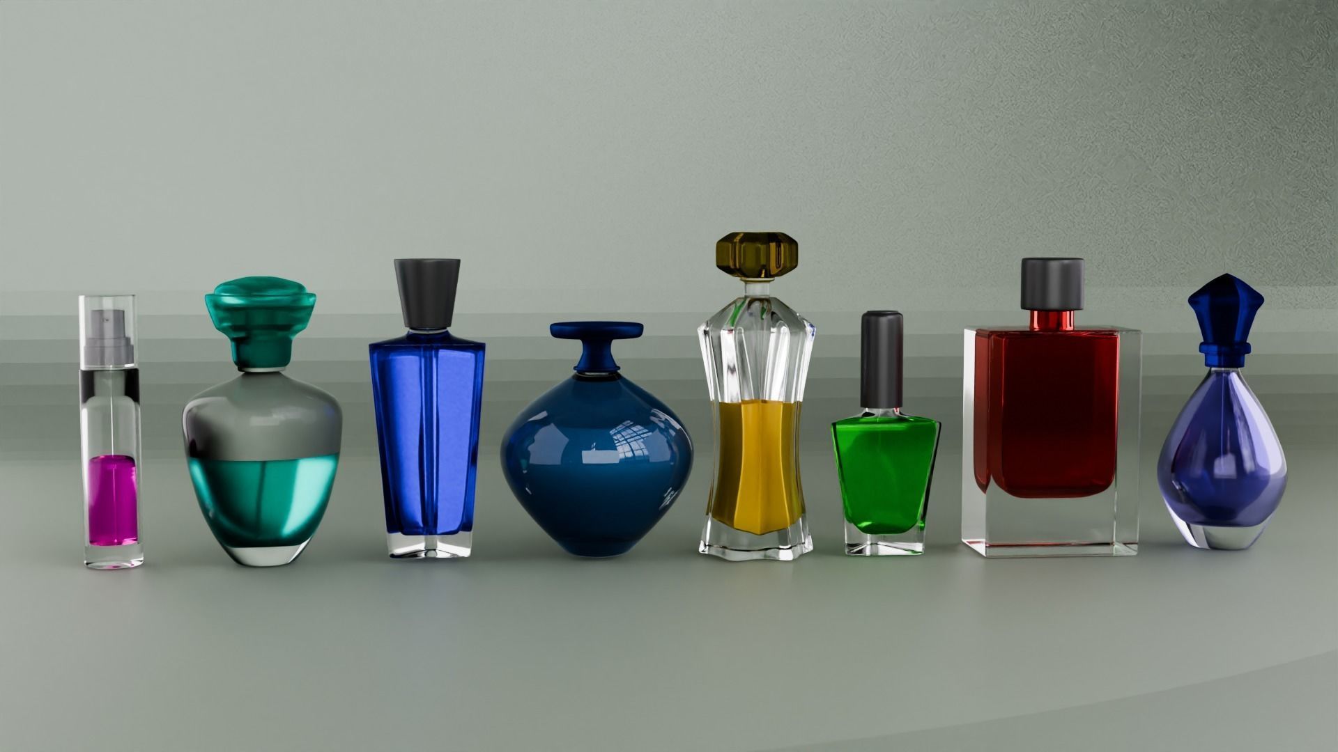 Perfume Bottles Pack 3D model_3