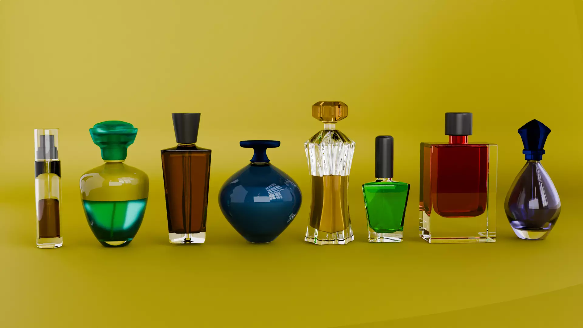 Perfume Bottles Pack 3D model_0