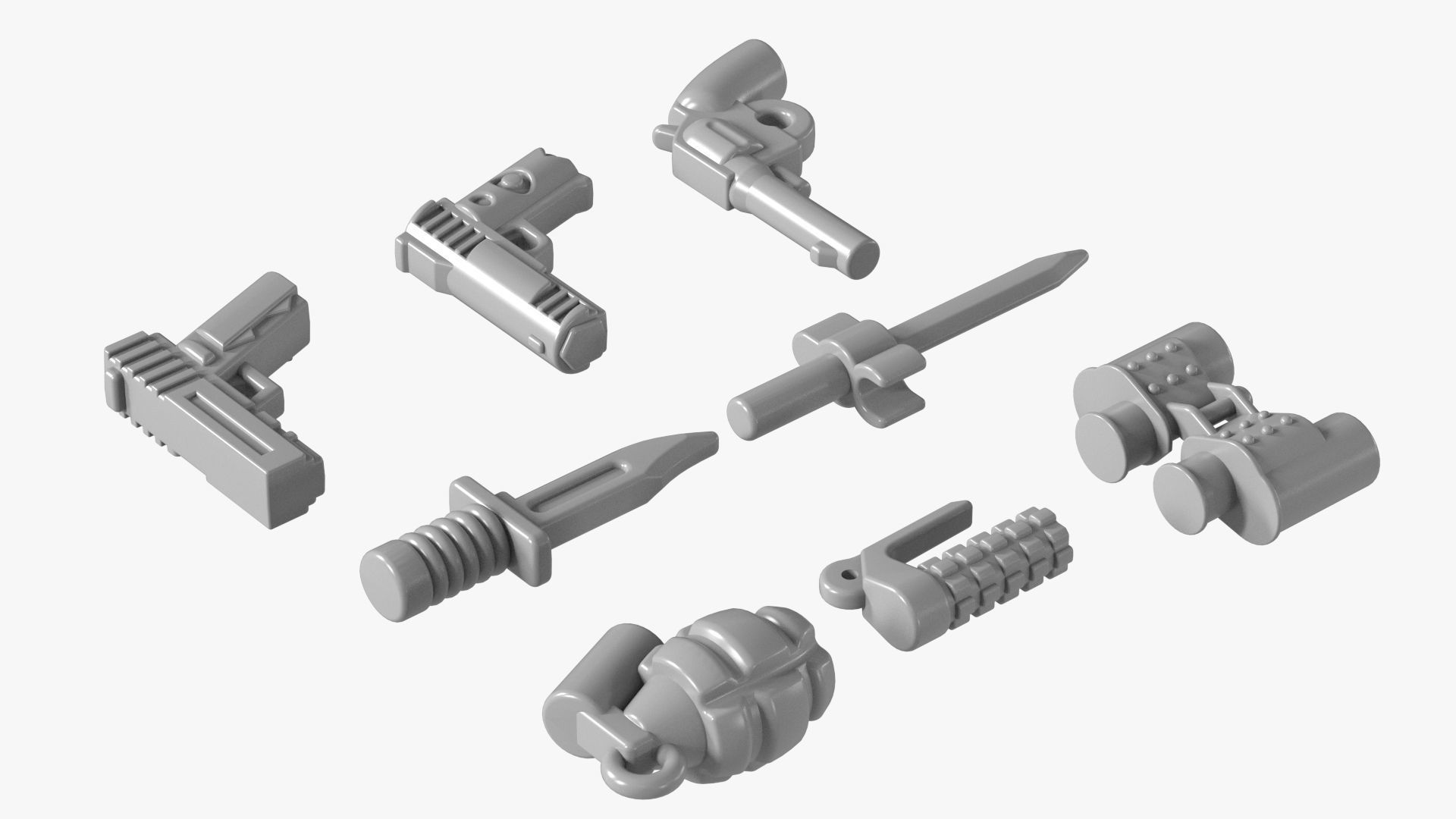 Lego Weapon Collections 3D model_10