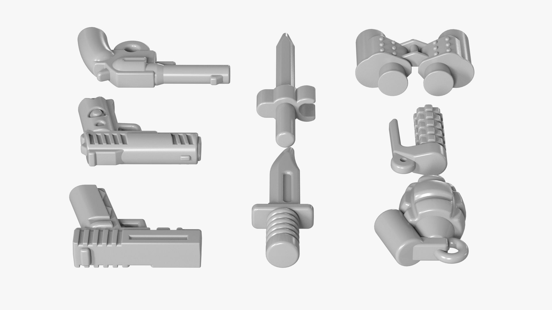 Lego Weapon Collections 3D model_9