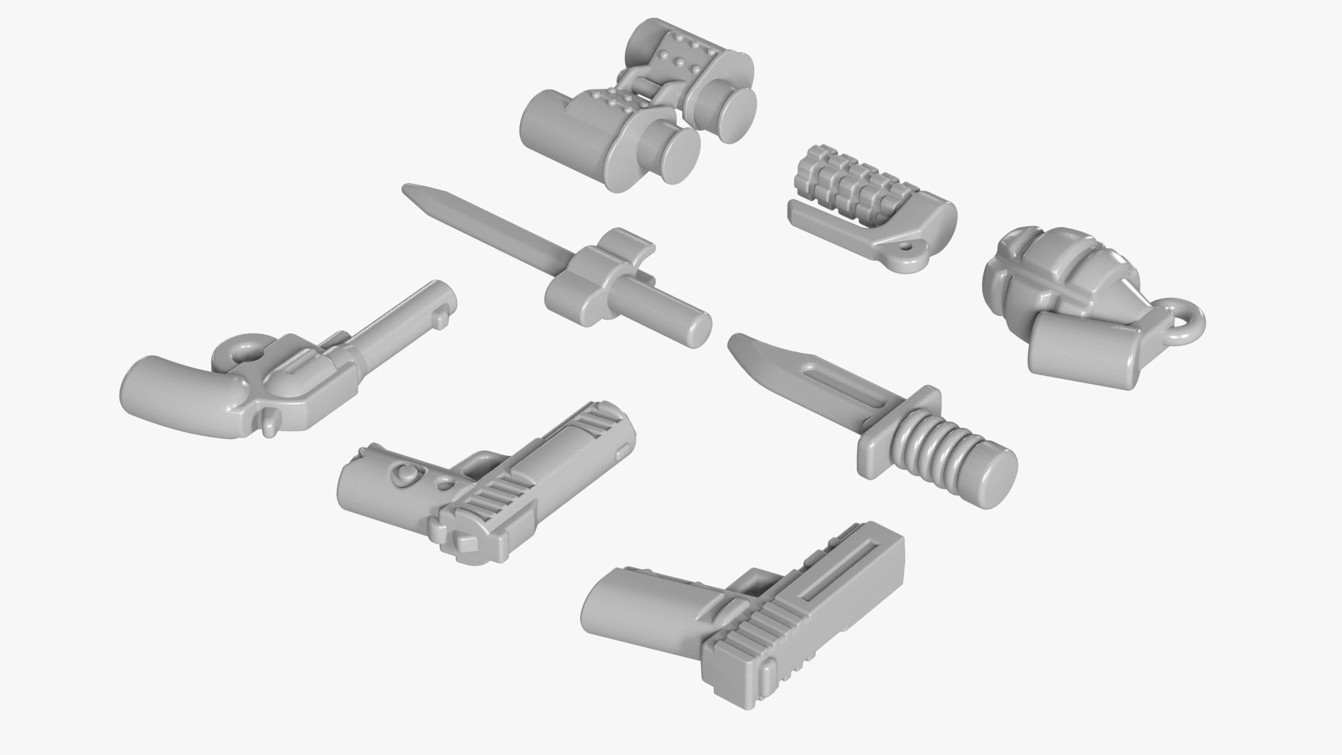 Lego Weapon Collections 3D model_8