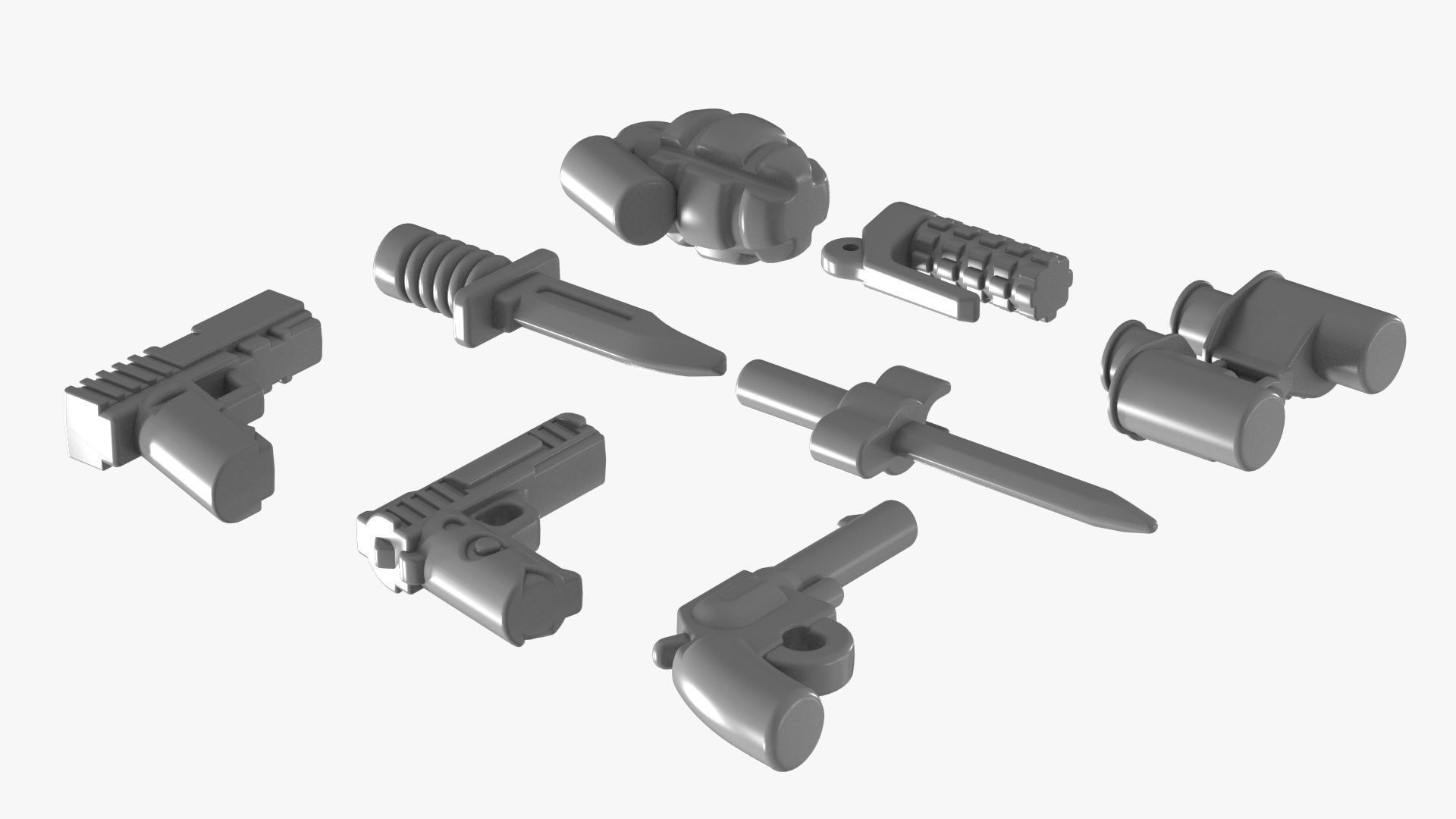 Lego Weapon Collections 3D model_2