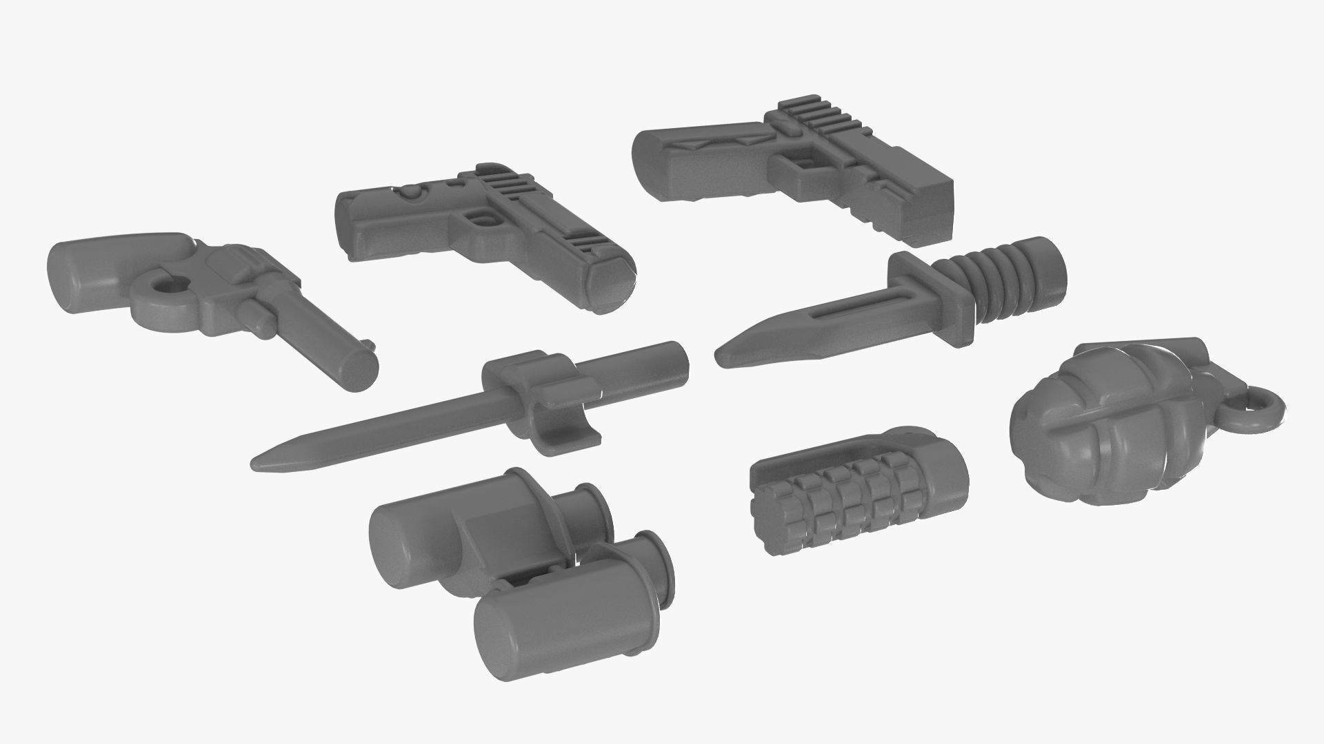 Lego Weapon Collections 3D model_4