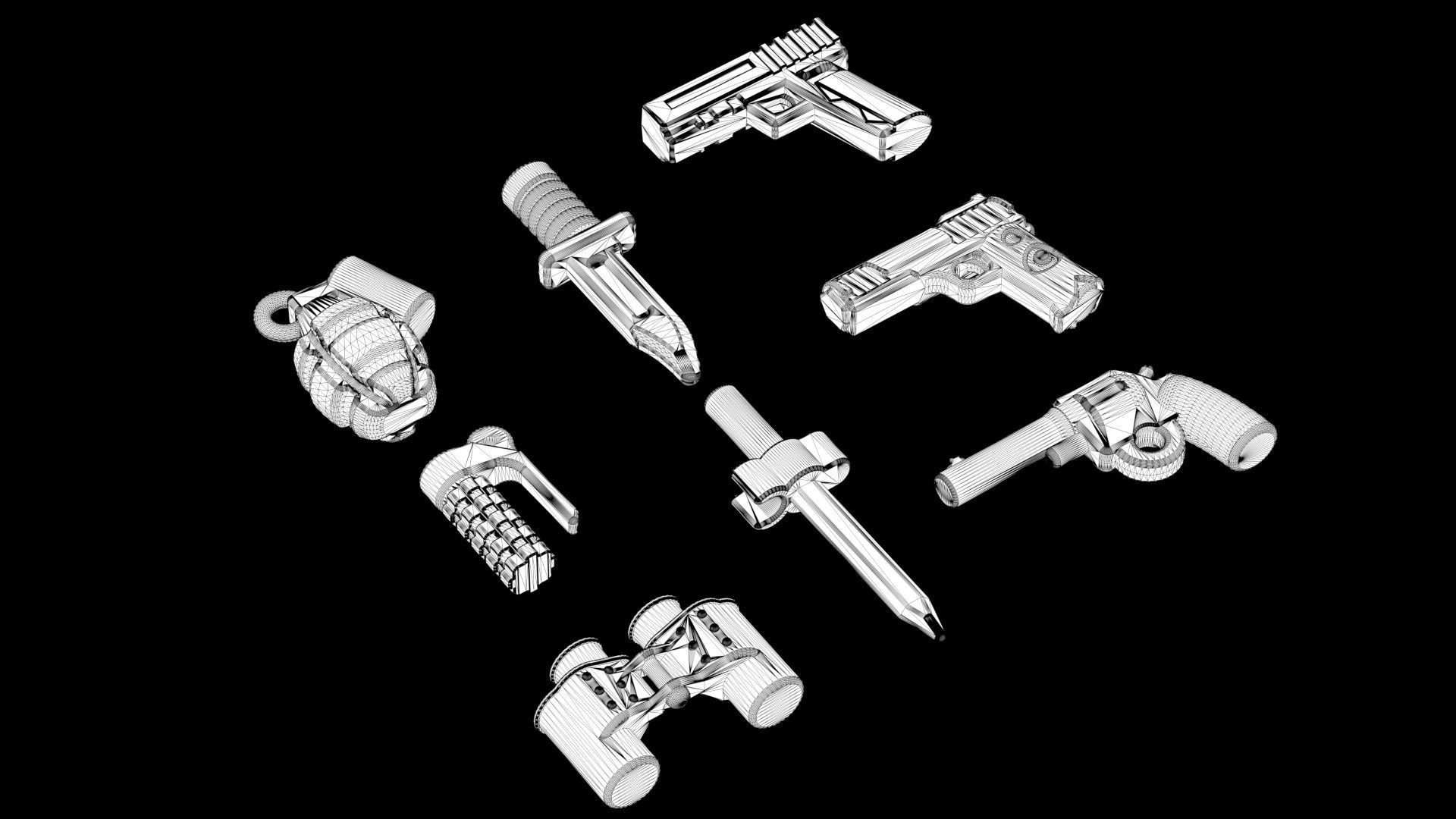 Lego Weapon Collections 3D model_13