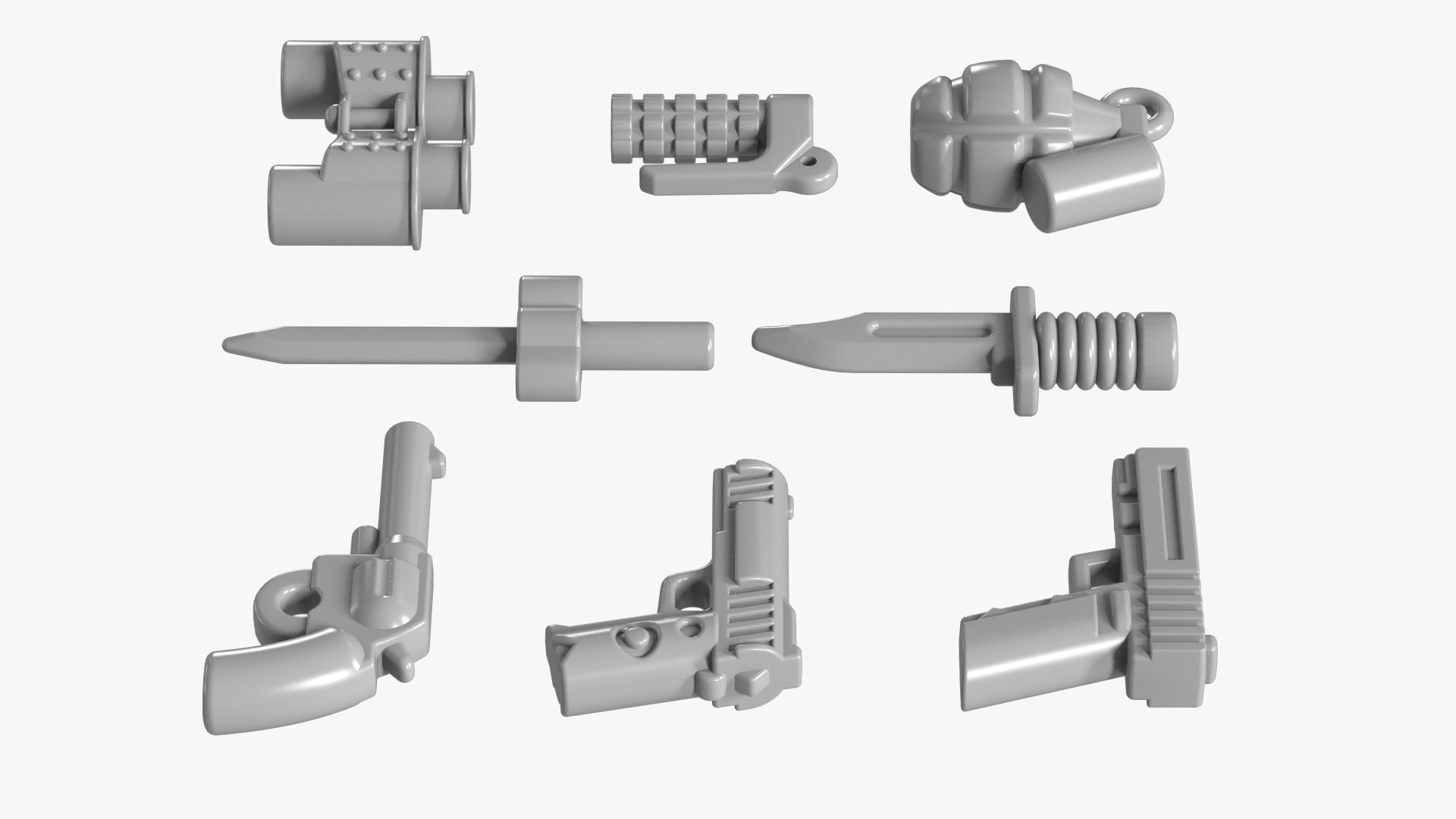 Lego Weapon Collections 3D model_7