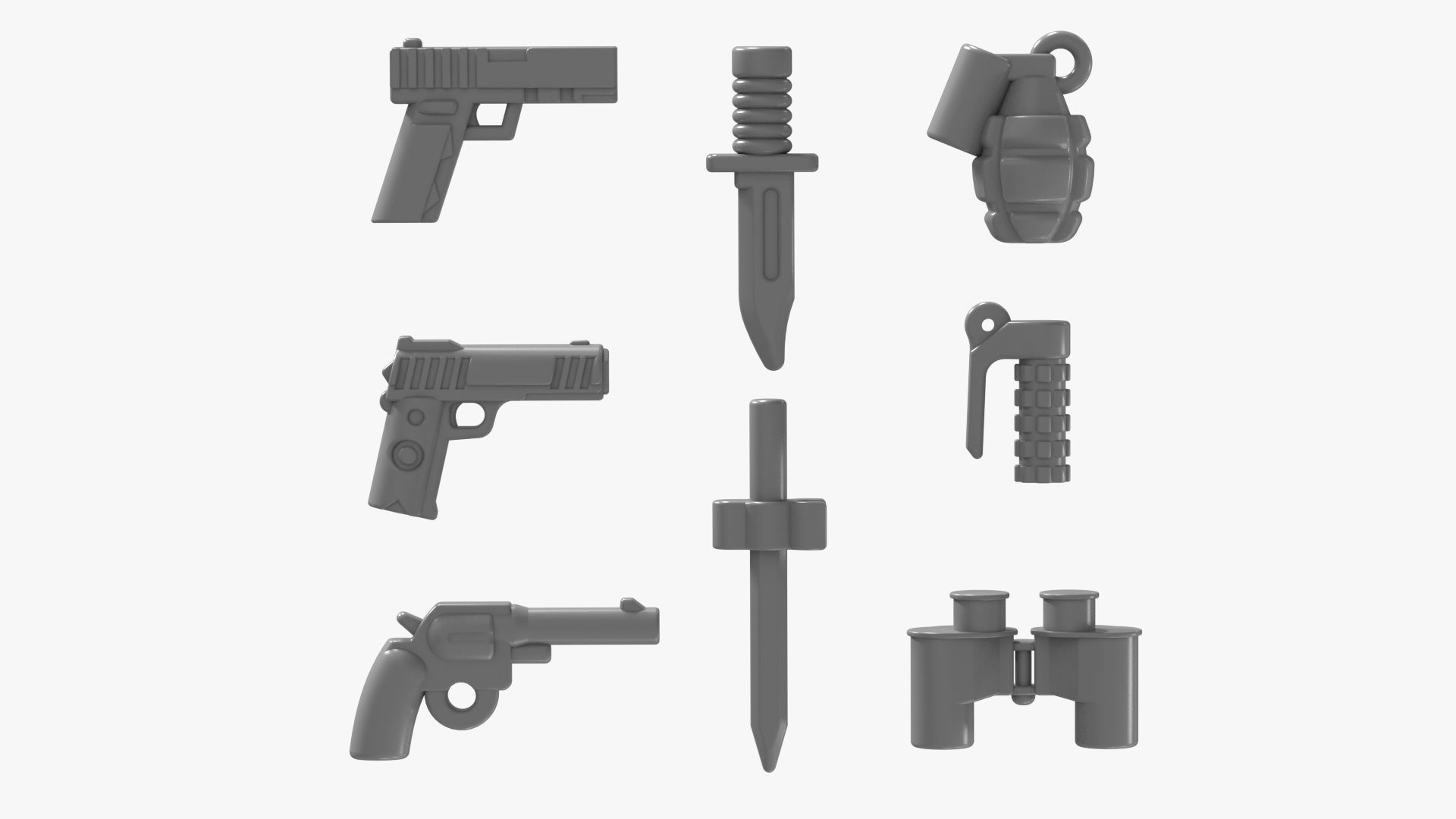 Lego Weapon Collections 3D model_12