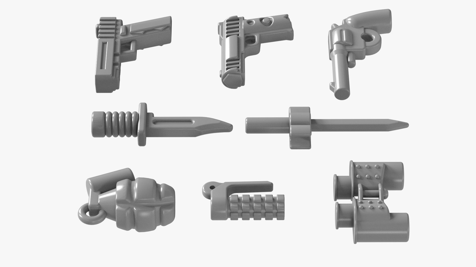 Lego Weapon Collections 3D model_11