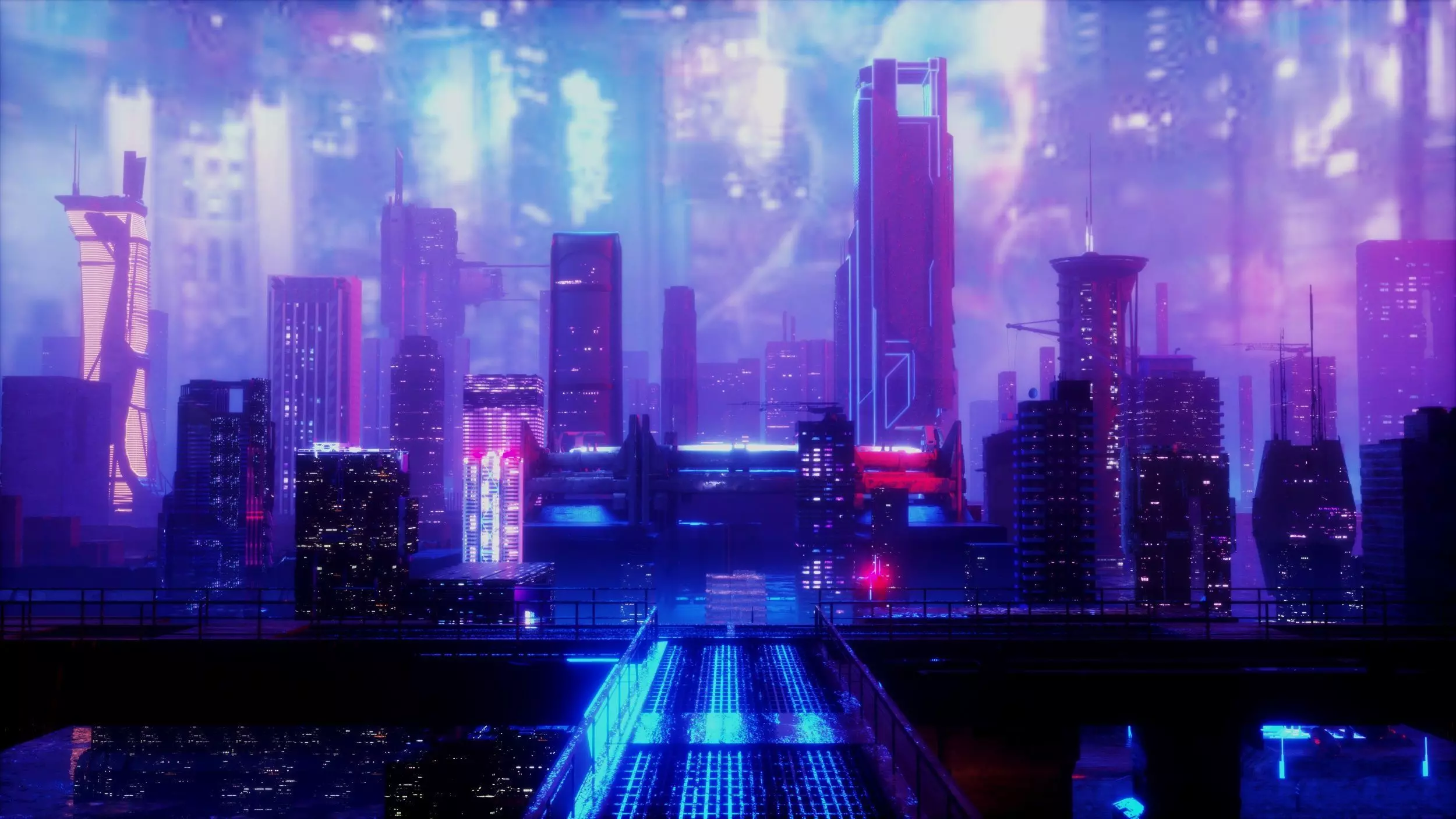 Cyberpunk city cool futuristic 3D model 3D model_0