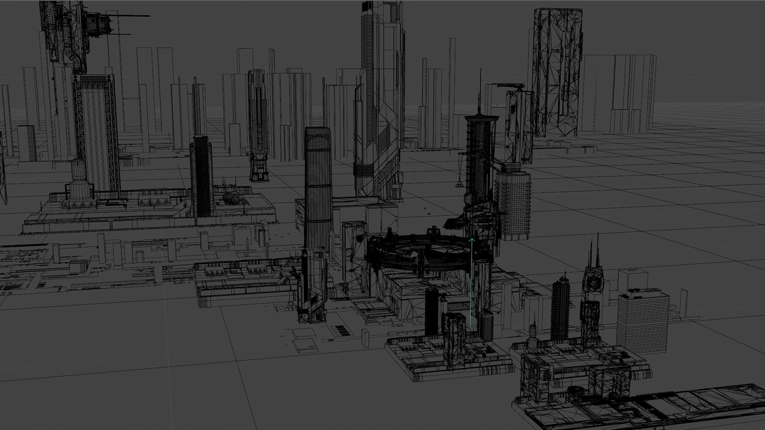 Cyberpunk city cool futuristic 3D model 3D model_3