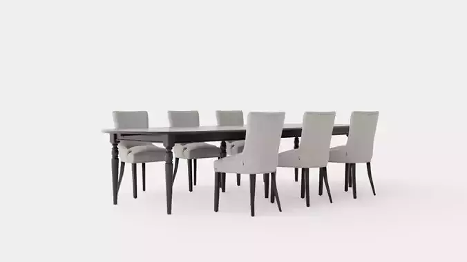 Osterville English with Hudson chair sand Dining Set