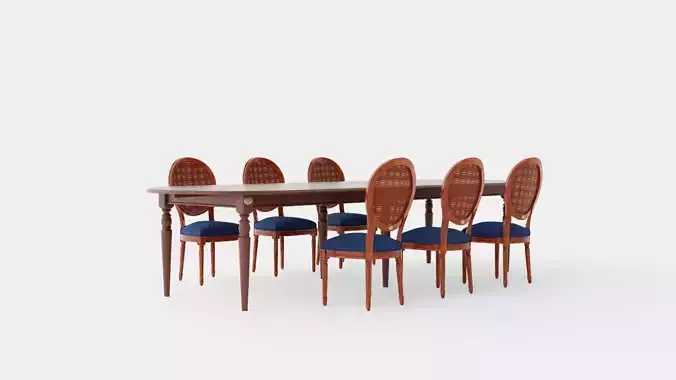 Osterville brown noble with Victoria chair noble Dining Set