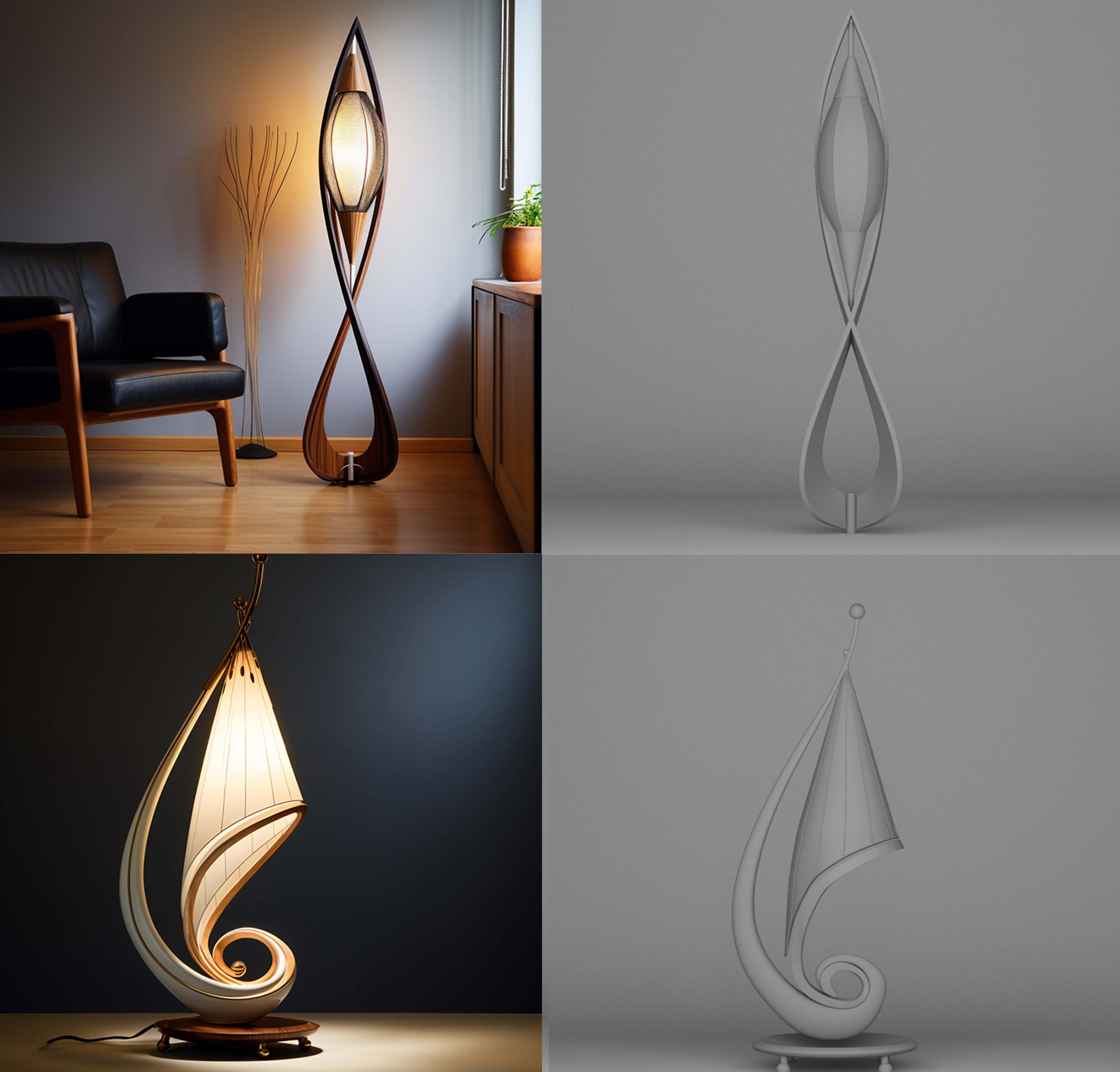 3D Luxury Lamp Models 3D print model_2