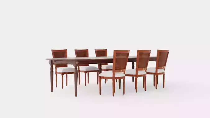 Osterville brown noble with Charlotte chair noble Dining Set