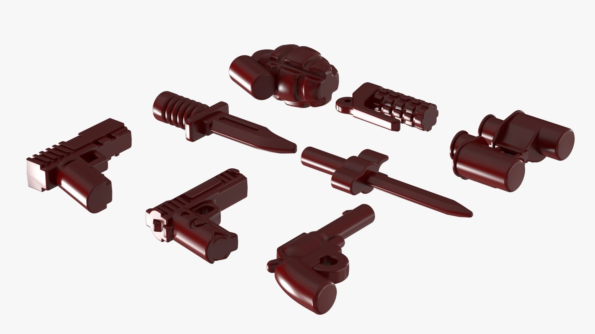 Lego Weapon Collections 3D model_2