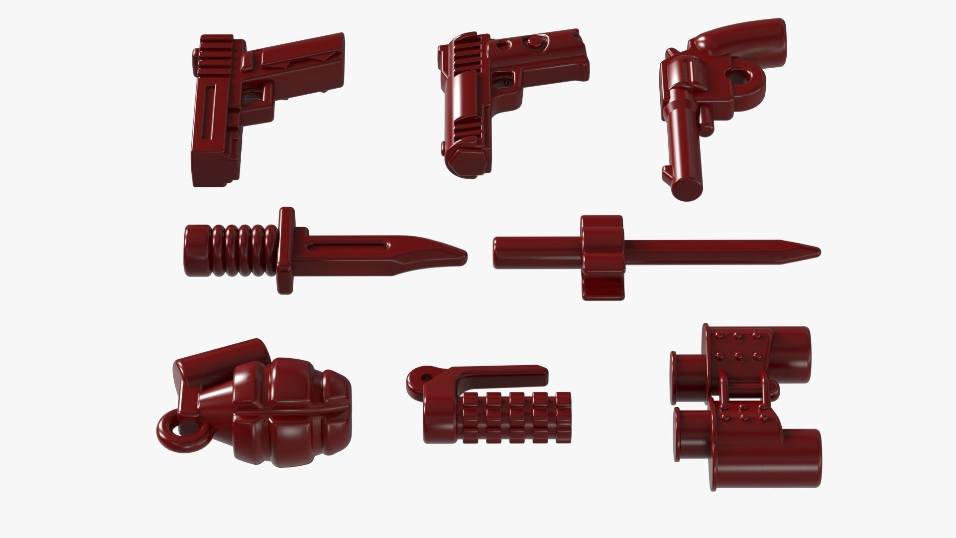 Lego Weapon Collections 3D model_11