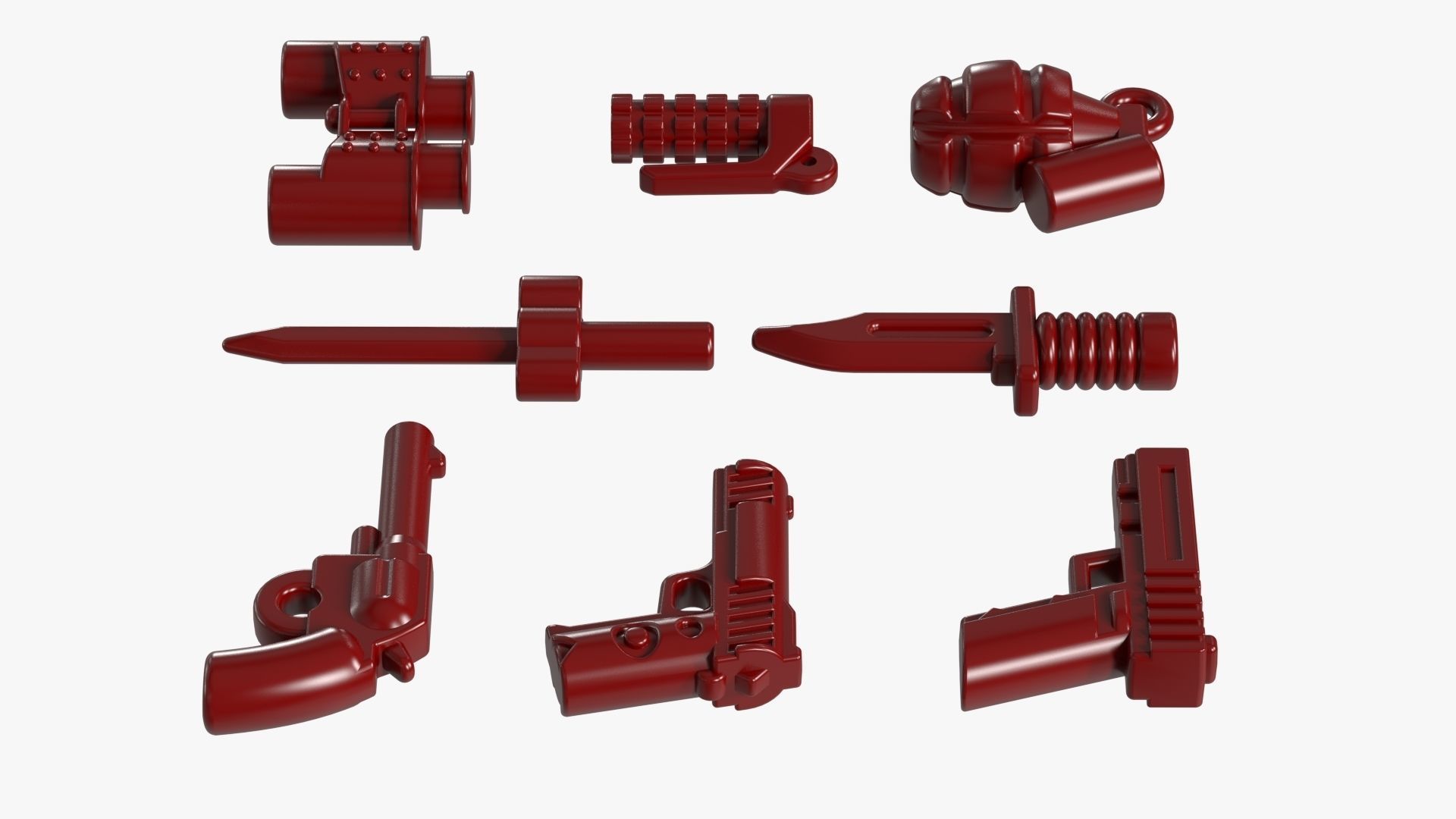 Lego Weapon Collections 3D model_7