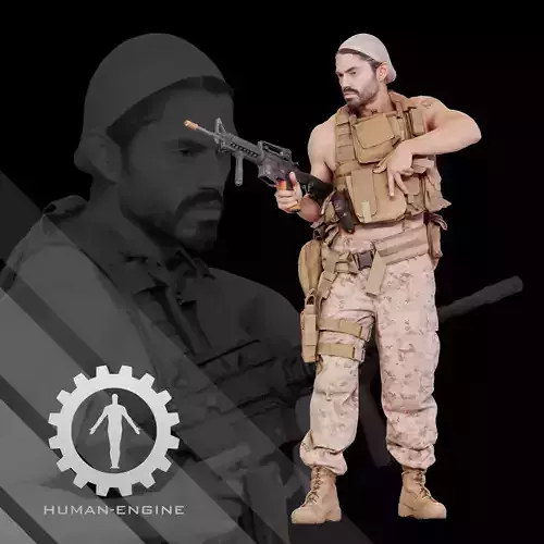 Male Scan - Victor 237 Holding a Gun